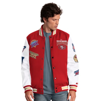 San Francisco 49ers Starter Playoffs Varsity Full-Snap Jacket - Scarlet