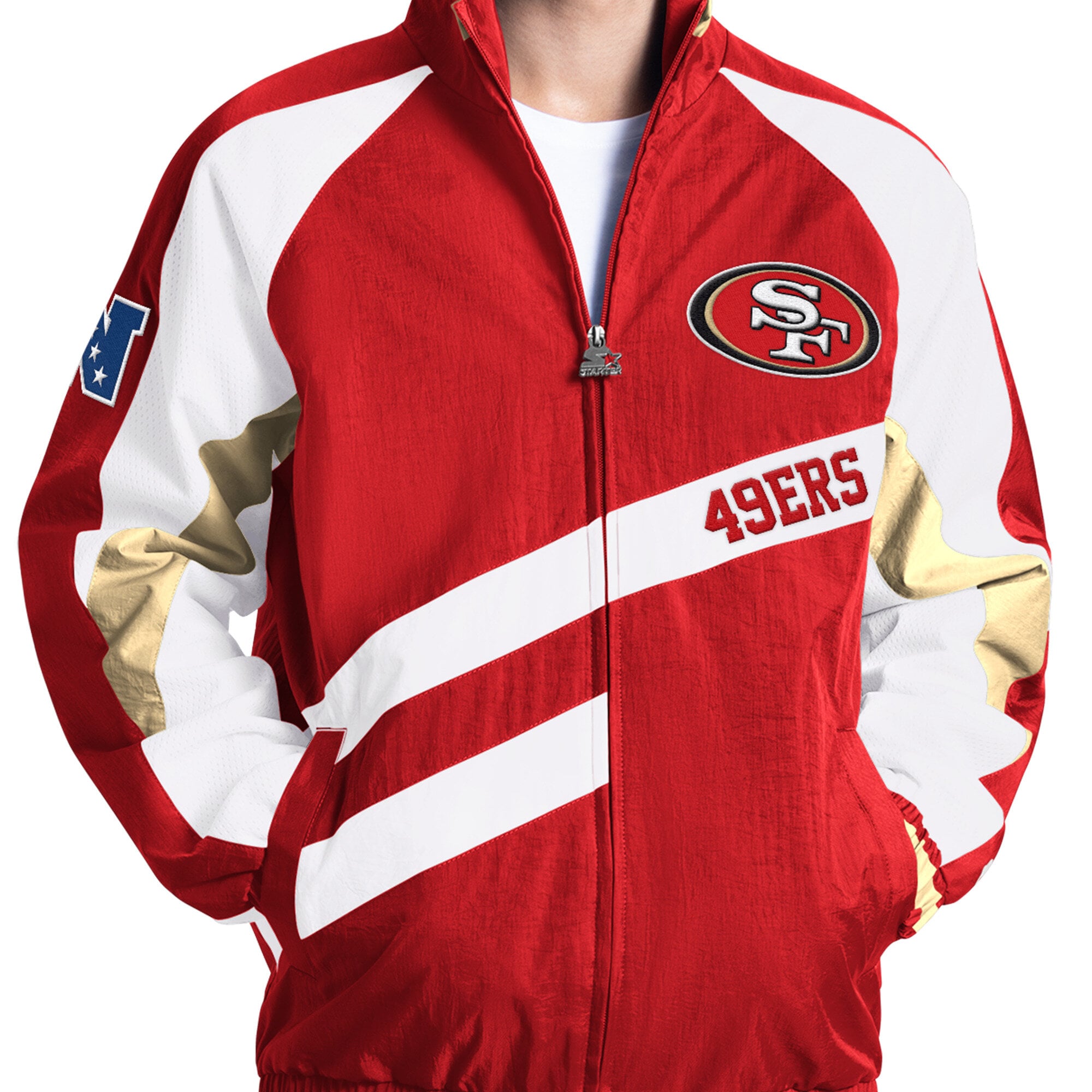 Veste zippée Starter Scarlet San Francisco 49ers pour homme