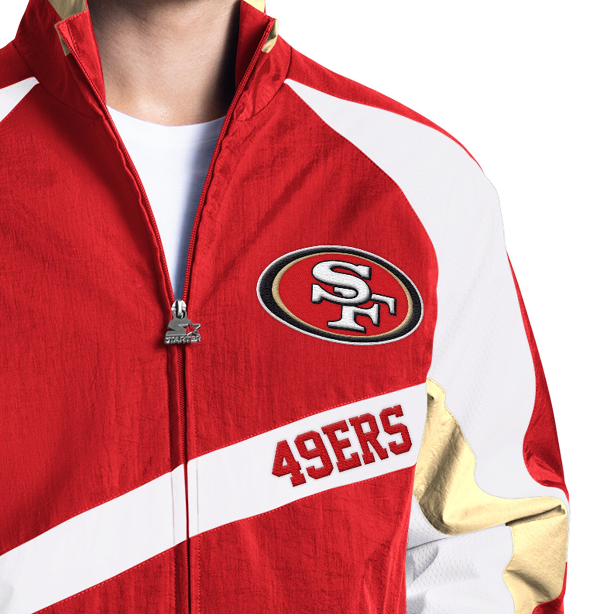 Veste zippée Starter Scarlet San Francisco 49ers pour homme