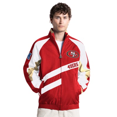 San Francisco 49ers Starter Tip Off Full-Zip Jacket - Scarlet