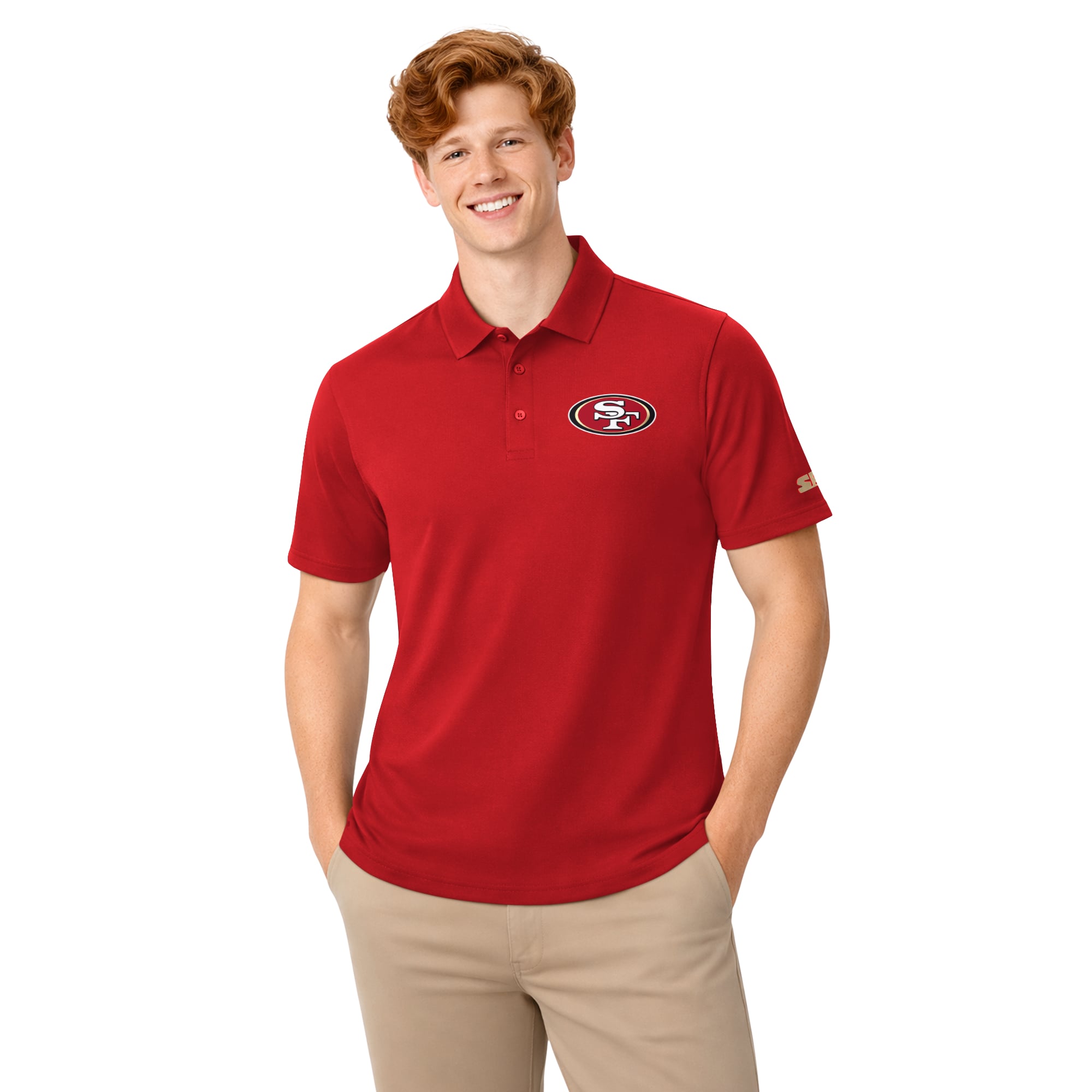 Men's Starter  Scarlet/Gold San Francisco 49ers Two-Pack Logo Polo Set