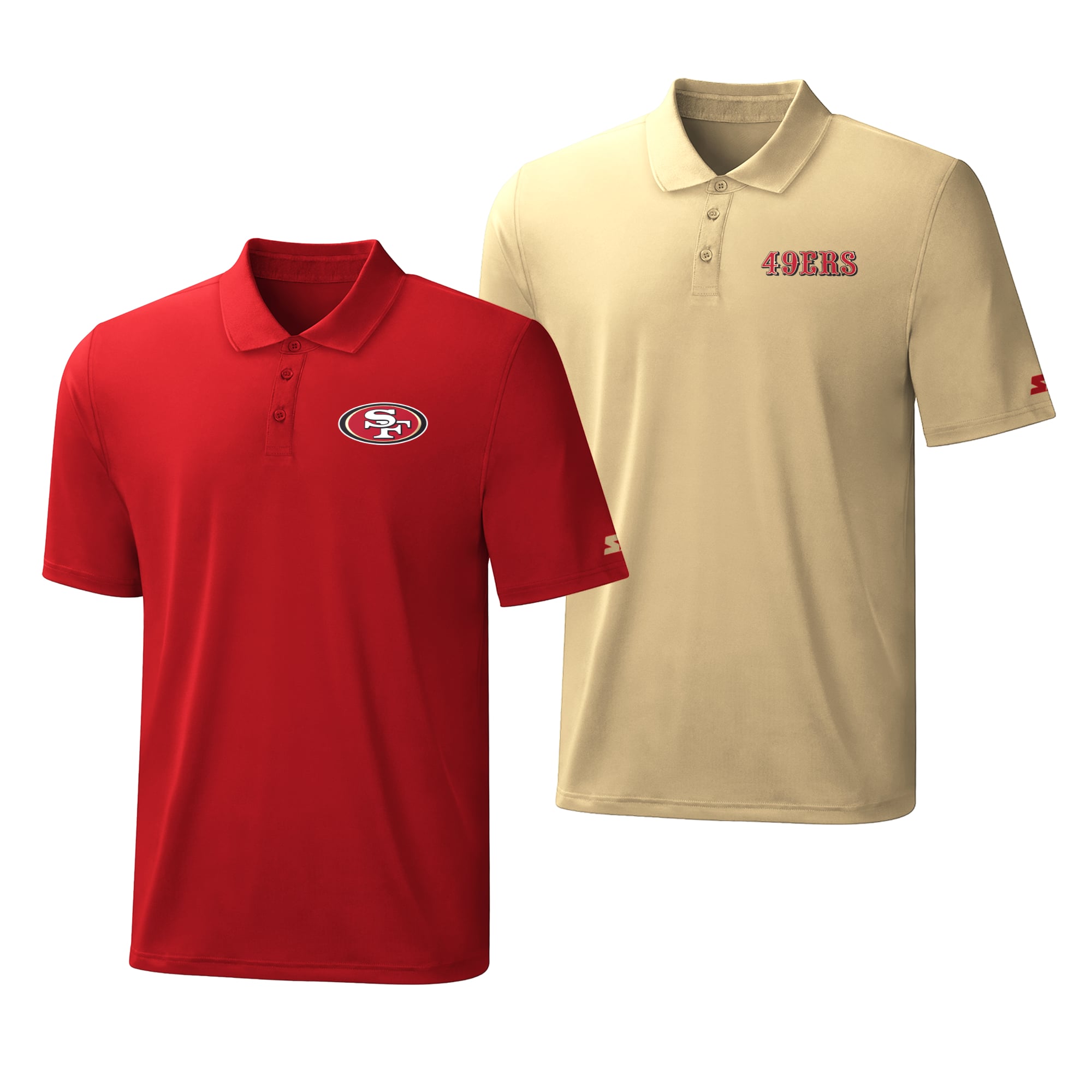 Men's Starter  Scarlet/Gold San Francisco 49ers Two-Pack Logo Polo Set