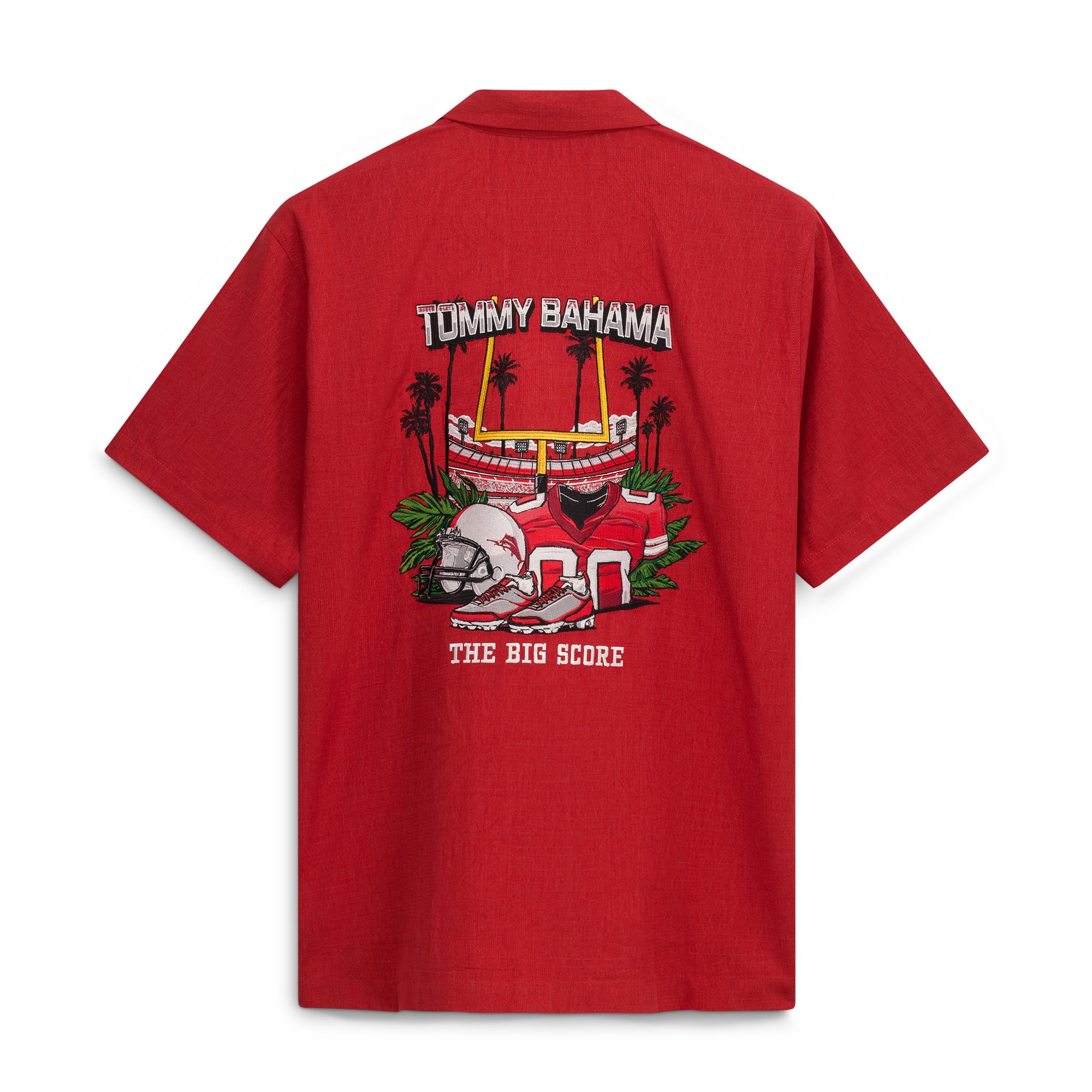 Chemise boutonnée Tommy Bahama Scarlet San Francisco 49ers Endzone Paradise IslandZone pour homme