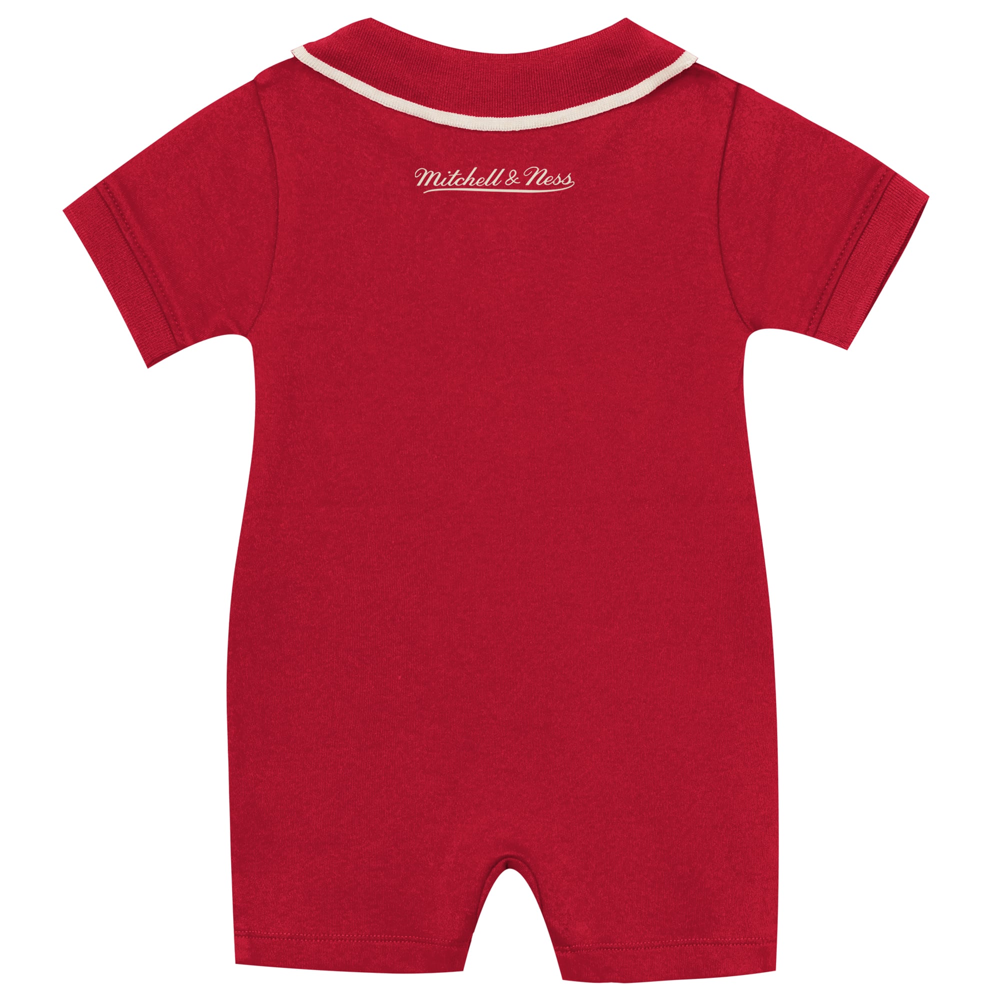 Newborn & Infant Mitchell Ness Scarlet San Francisco 49ers Retro Roots Rugby Romper