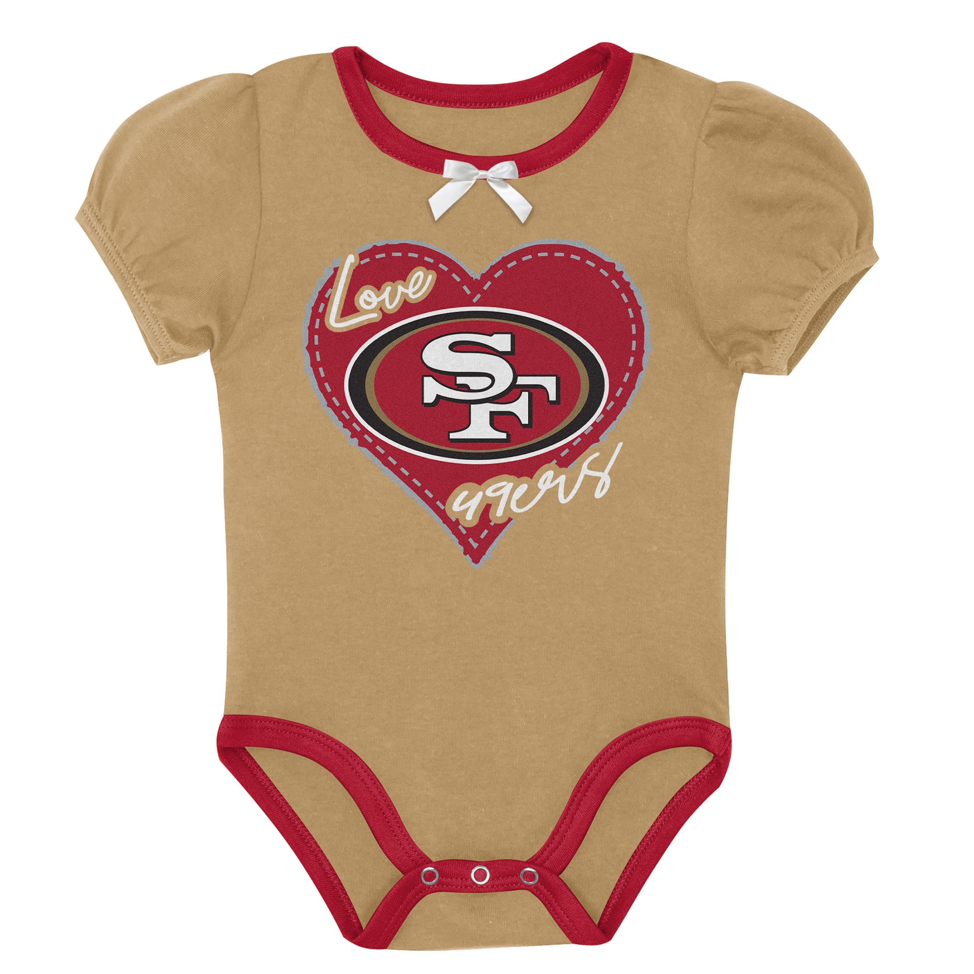 Ensemble body deux pièces Outerstuff rouge écarlate/or San Francisco 49ers Star Power pour nouveau-né et nourrisson