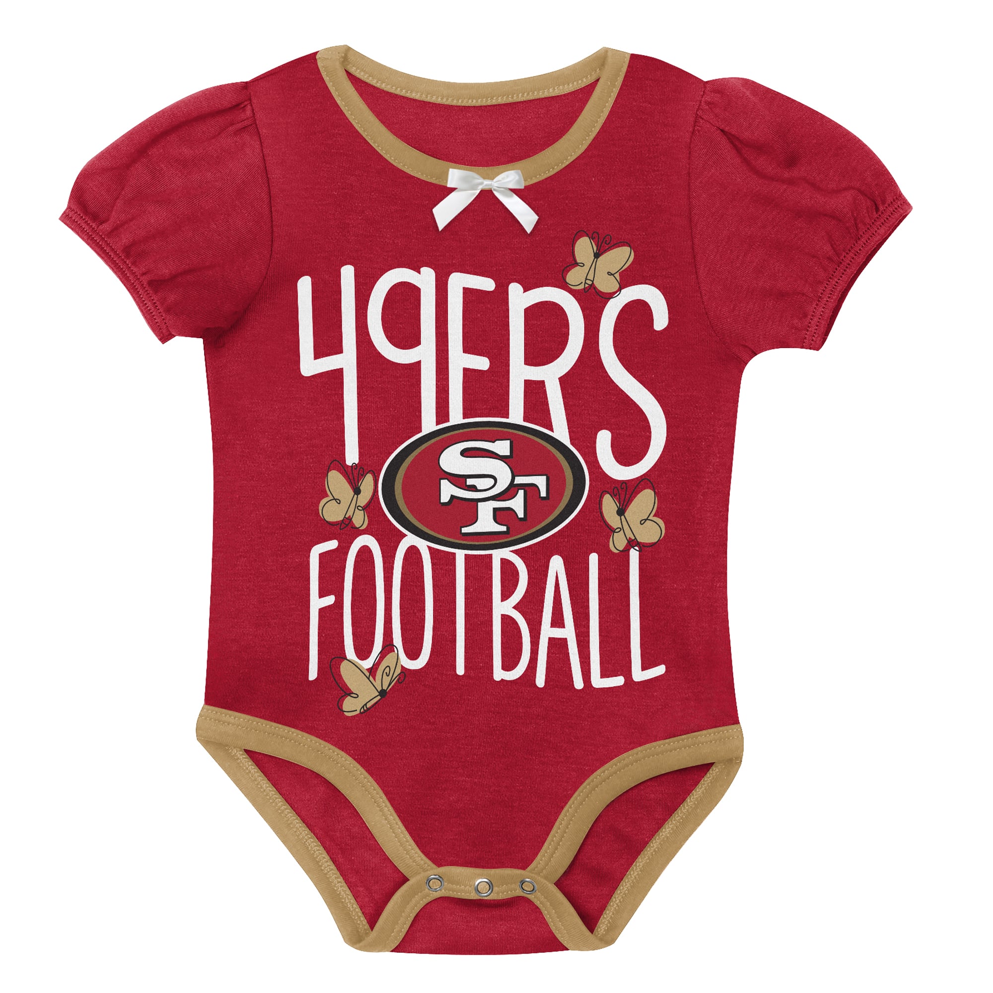 Ensemble body deux pièces Outerstuff rouge écarlate/or San Francisco 49ers Star Power pour nouveau-né et nourrisson