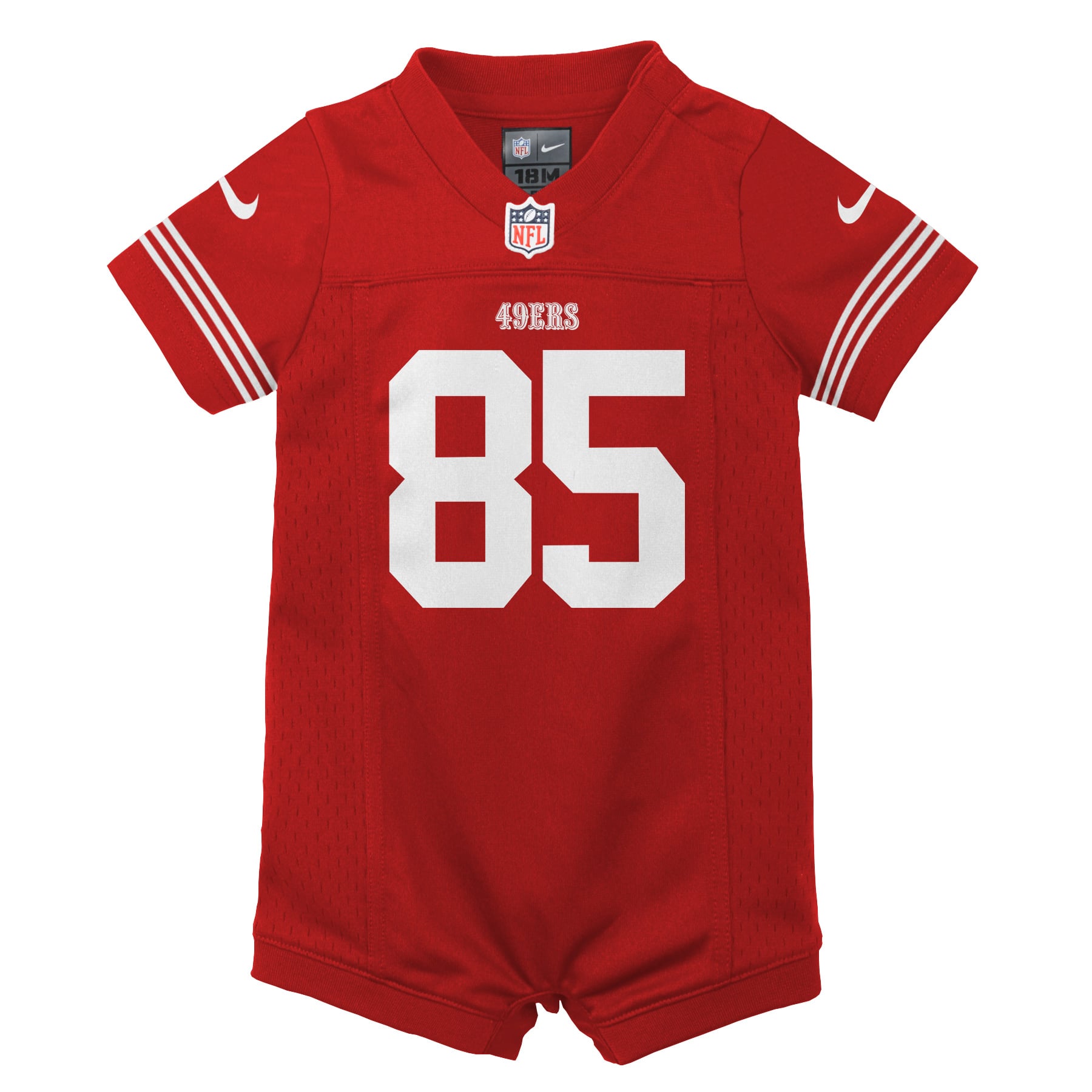 Newborn Nike George Kittle Scarlet San Francisco 49ers Romper Game Jersey