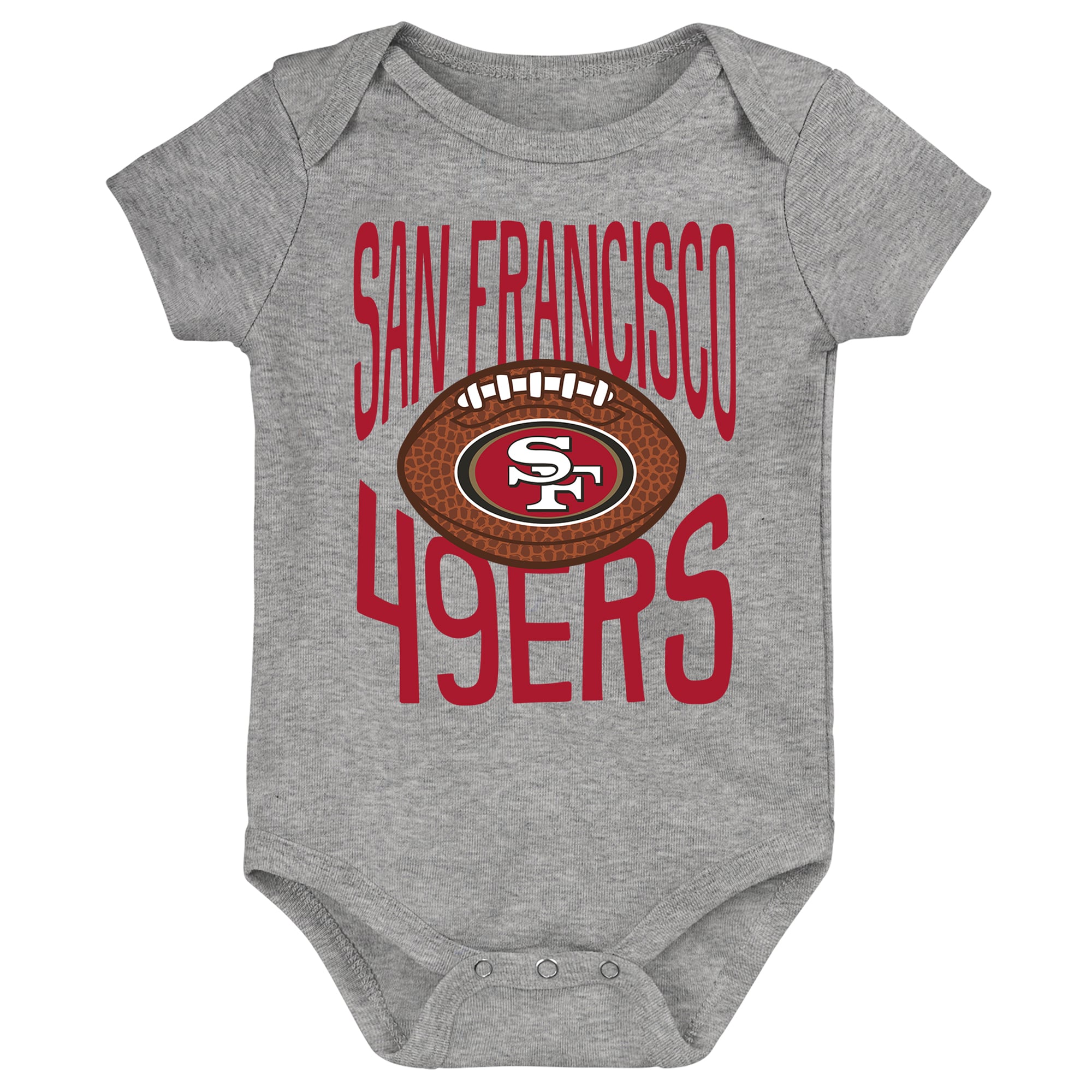Body gris Outerstuff pour nouveau-né, motif San Francisco 49ers.
