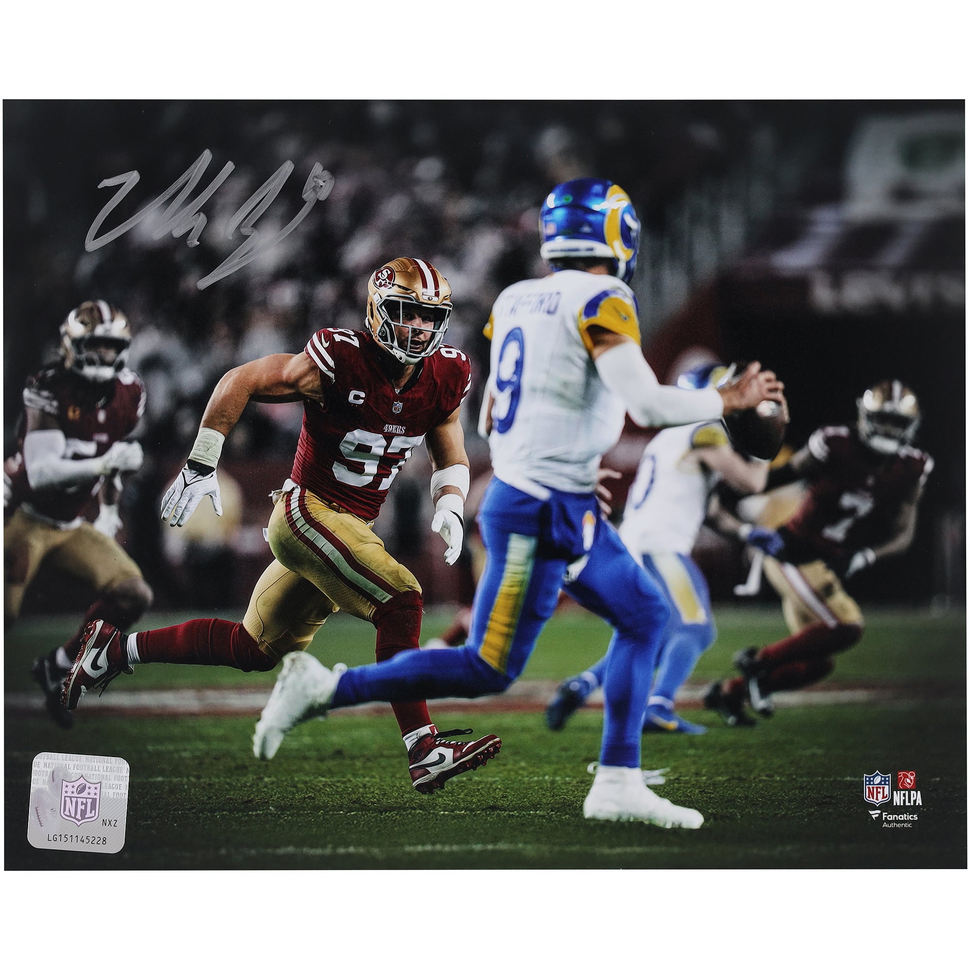 Photo dédicacée de Nick Bosa (49ers de San Francisco) - x cm