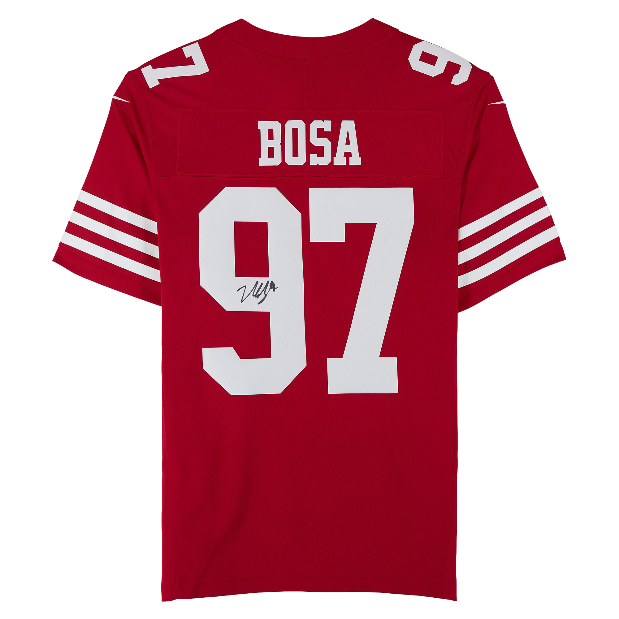 Nick Bosa San Francisco 49ers Autographed Nike Red Vapor Fuse Limited Jersey