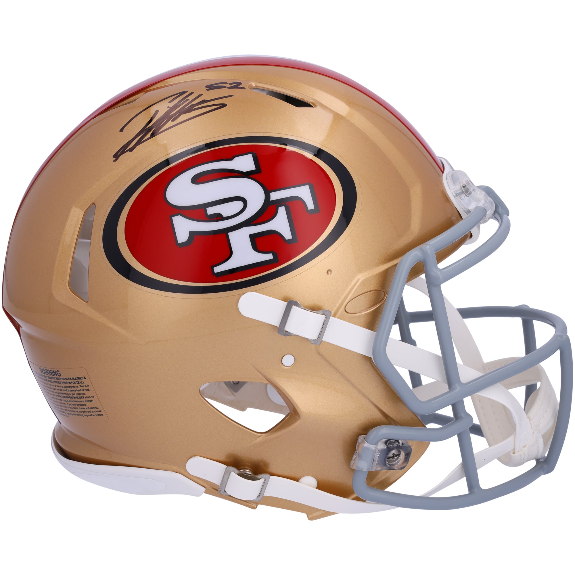 Casque authentique dédicacé de Patrick Willis des San Francisco 49ers