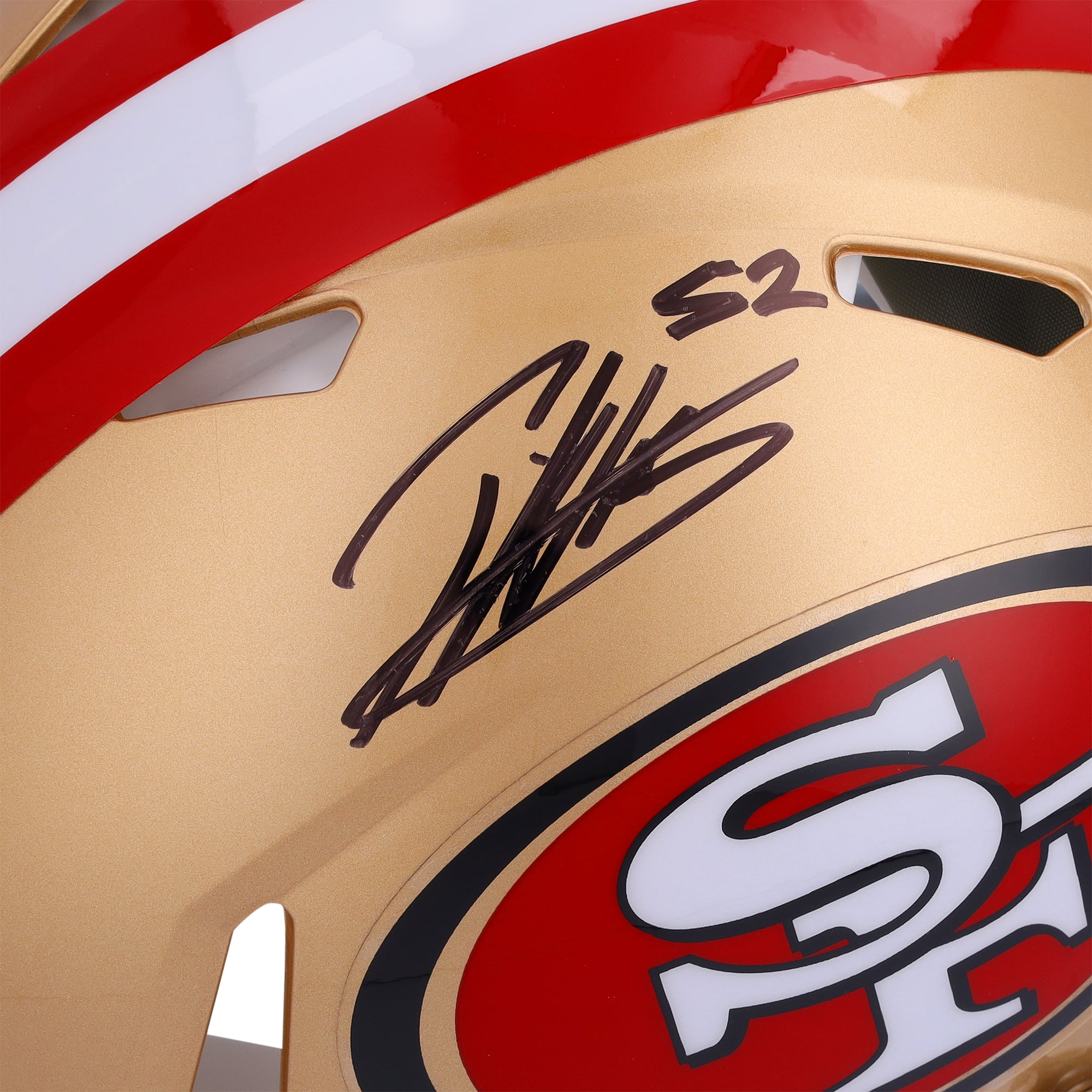 Casque authentique dédicacé de Patrick Willis des San Francisco 49ers