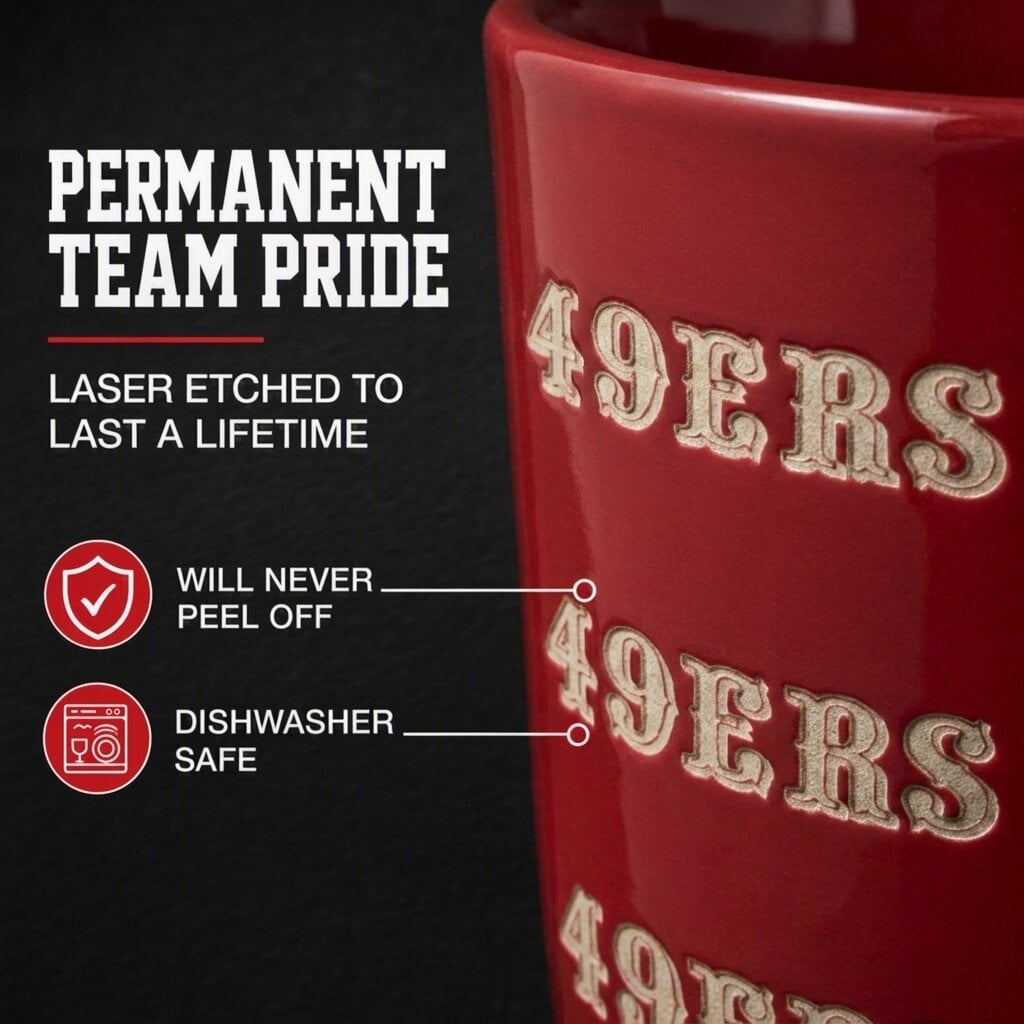 Pegasus San Francisco 49ers 17oz. Tonal Logo Sand Blasted Mug