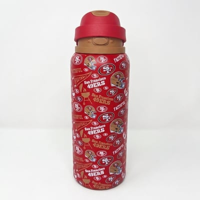 San Francisco 49ers Pegasus 32oz. Game Day Pennant Stainless Steel ProPress Water Bottle
