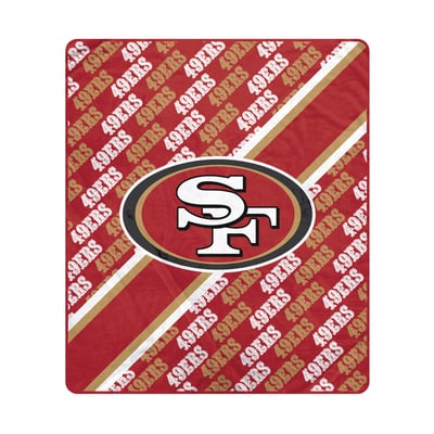 San Francisco 49ers Pegasus 60" x 70" Diagonal Lined Wordmark Ultra Soft Blanket