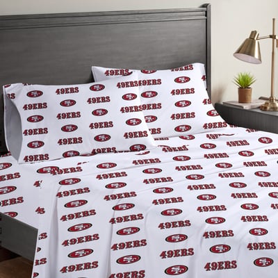 San Francisco 49ers Pegasus Four-Piece Queen Sheet Set