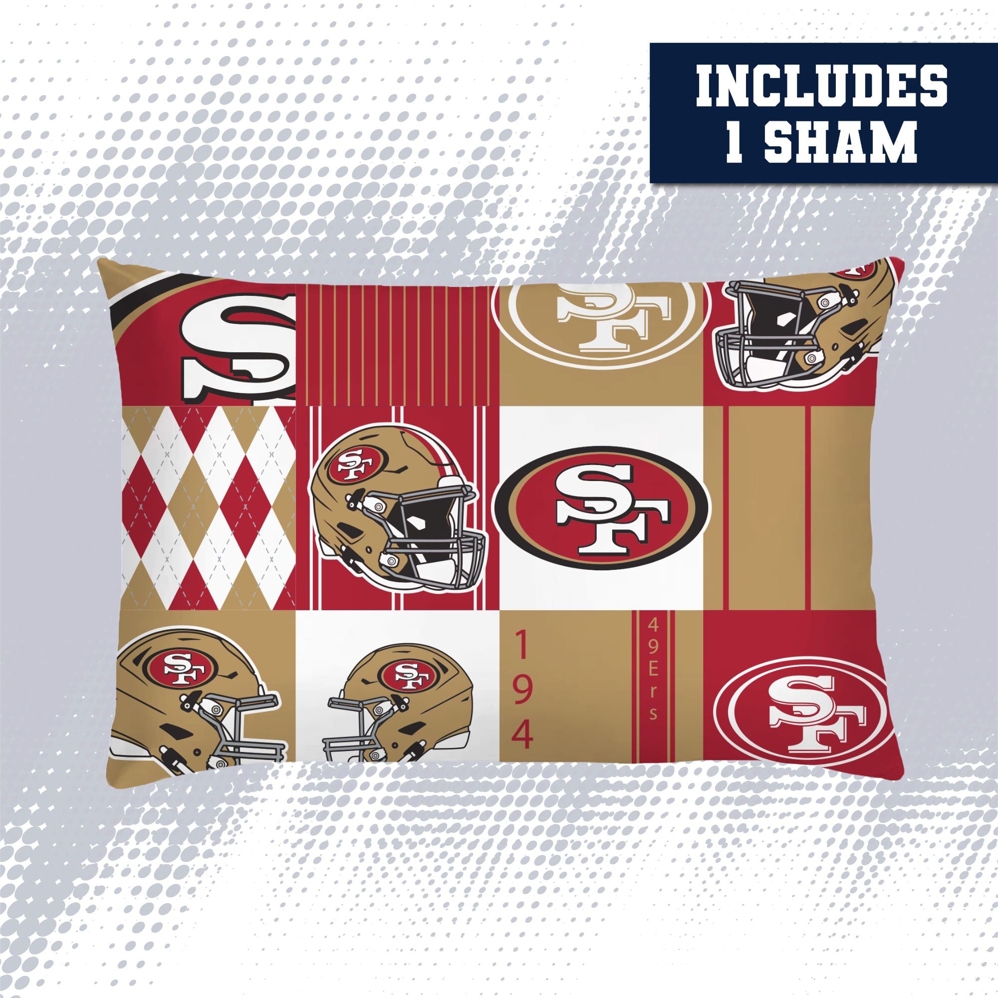 Pegasus San Francisco 49ers Patchwork Plaid Two-Piece Twin/Twin XL Bed in a Bag Set