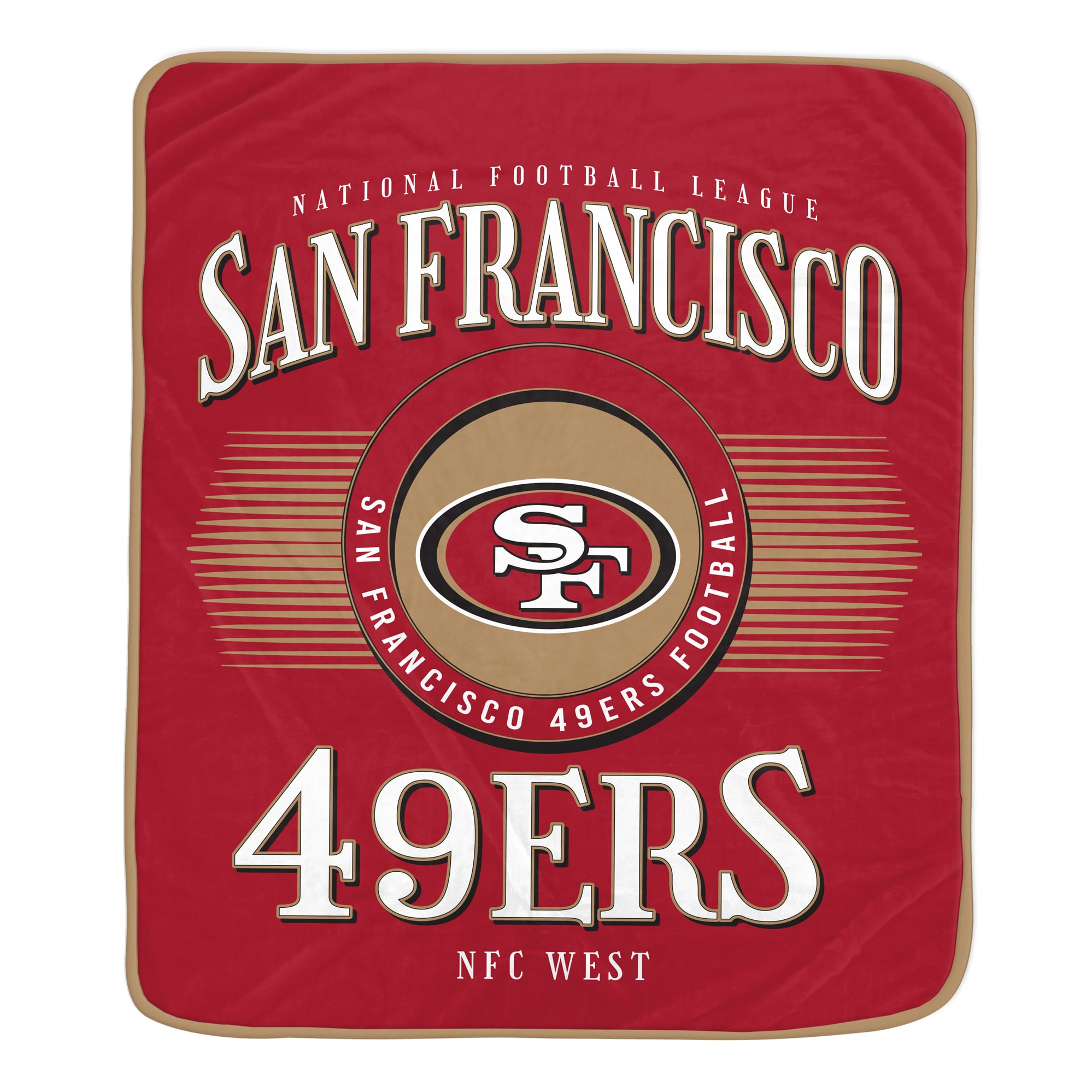 Pegasus San Francisco 49ers Spotlight Arch 60" x 70" Ultra Soft Throw Blanket