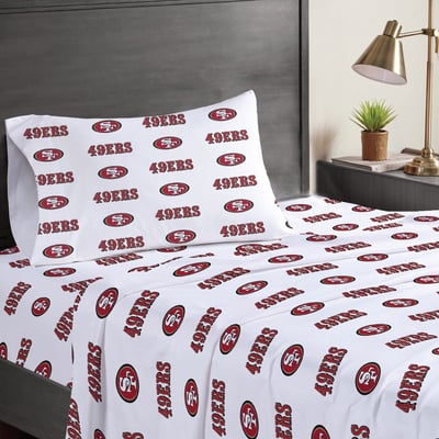 San Francisco 49ers Pegasus Three-Piece Twin Sheet Set
