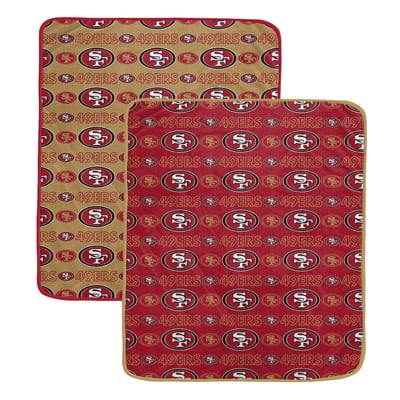 San Francisco 49ers Pegasus Two-Piece Home & Away Logo Roll 60" x 70" Blanket Set