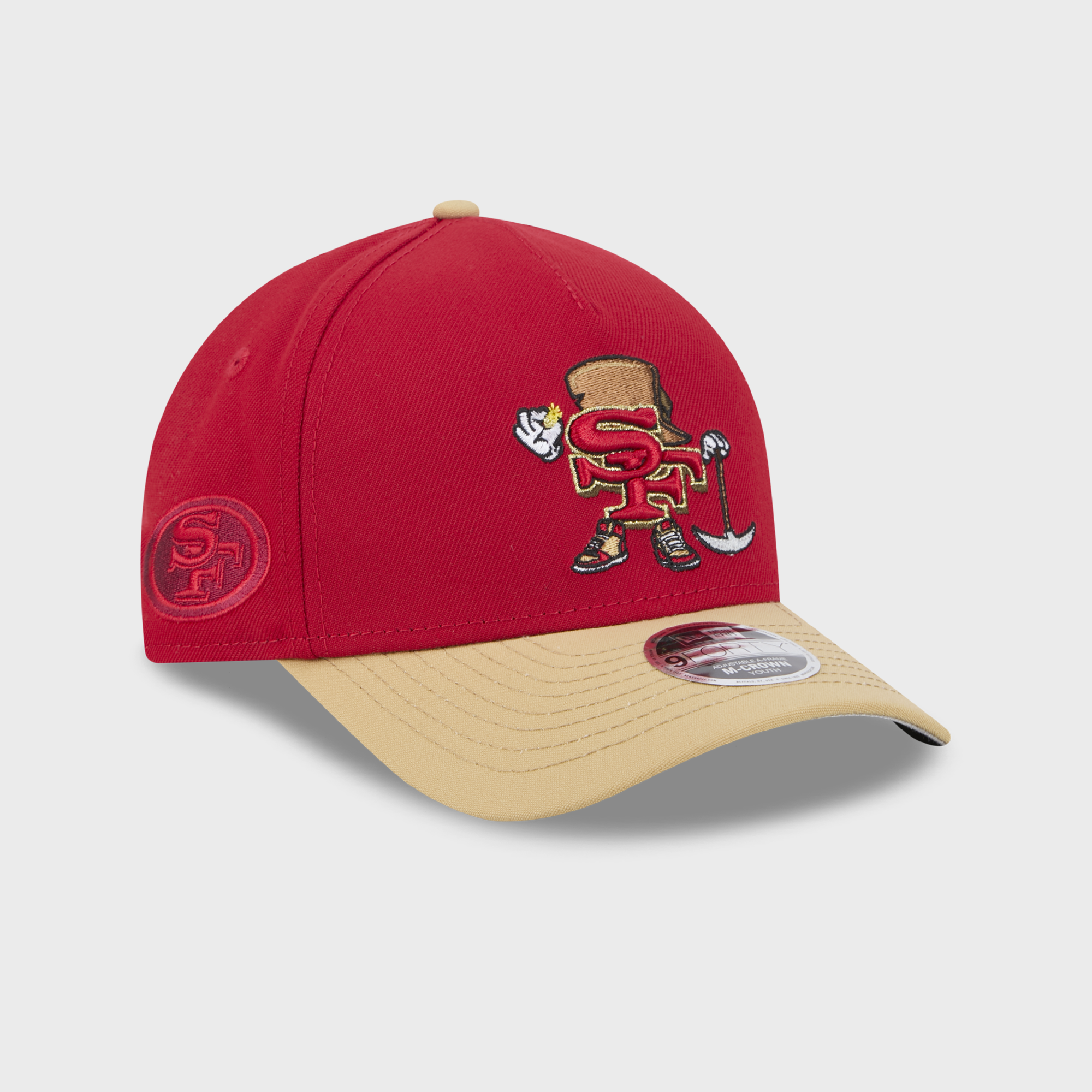 Casquette ajustable New Era Scarlet San Francisco 49ers pour enfants d'âge préscolaire, modèle 9FORTY M-Crown A-Frame.