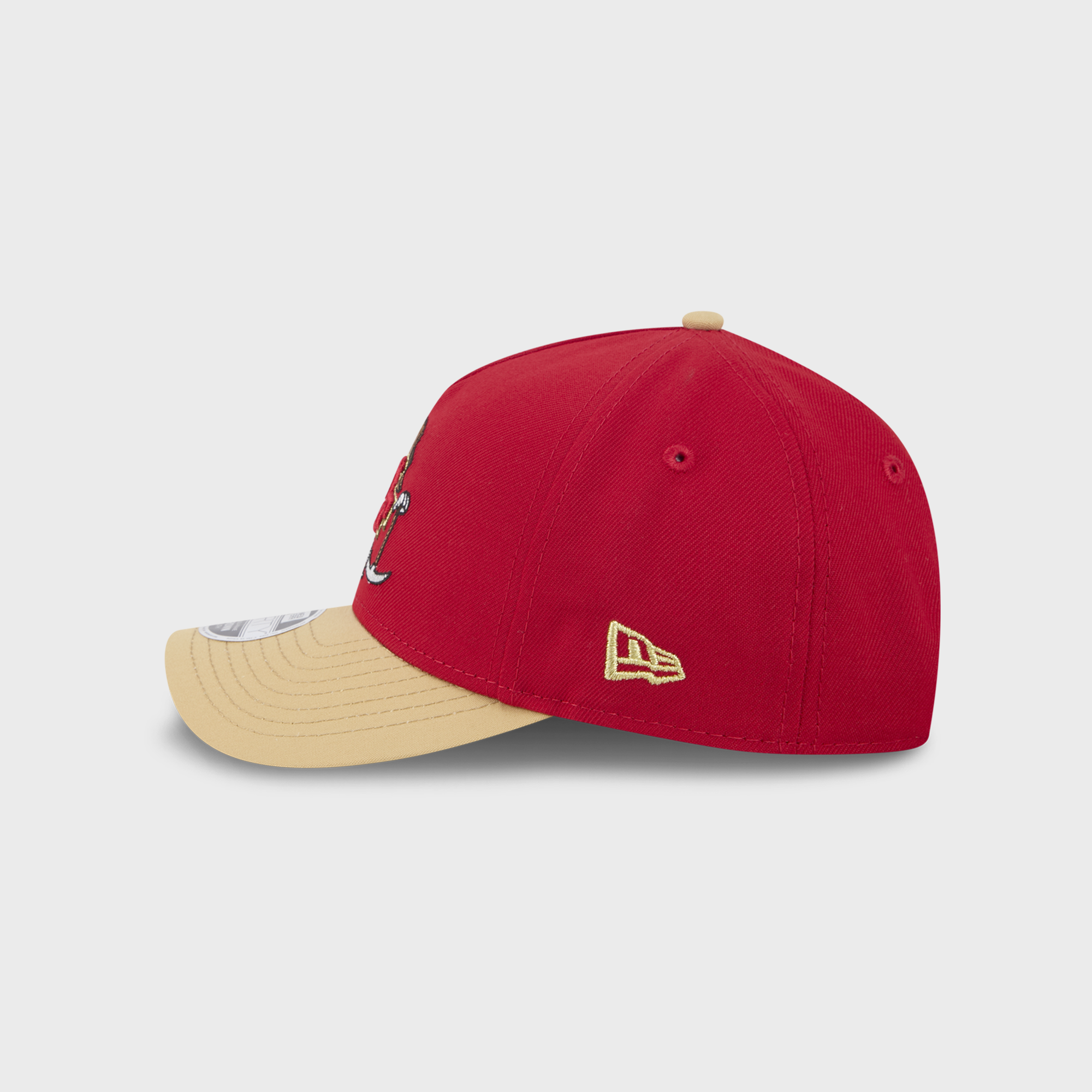 Casquette ajustable New Era Scarlet San Francisco 49ers pour enfants d'âge préscolaire, modèle 9FORTY M-Crown A-Frame.