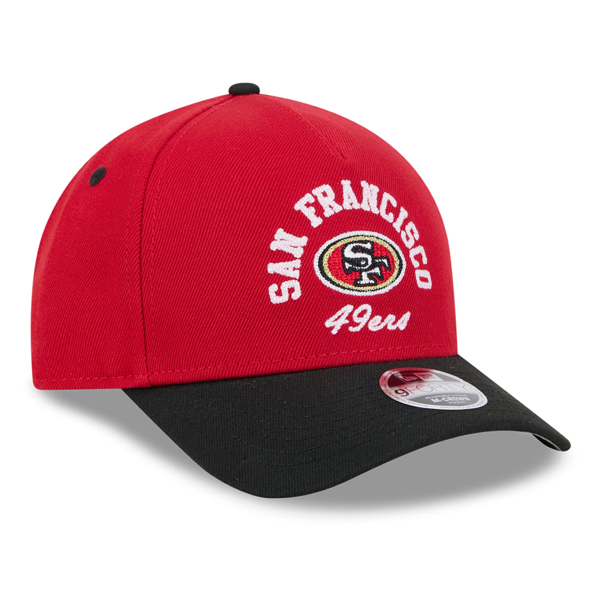 Preschool New Era Scarlet/Black San Francisco 49ers Arch 9FORTY A-Frame M-Crown Adjustable Hat