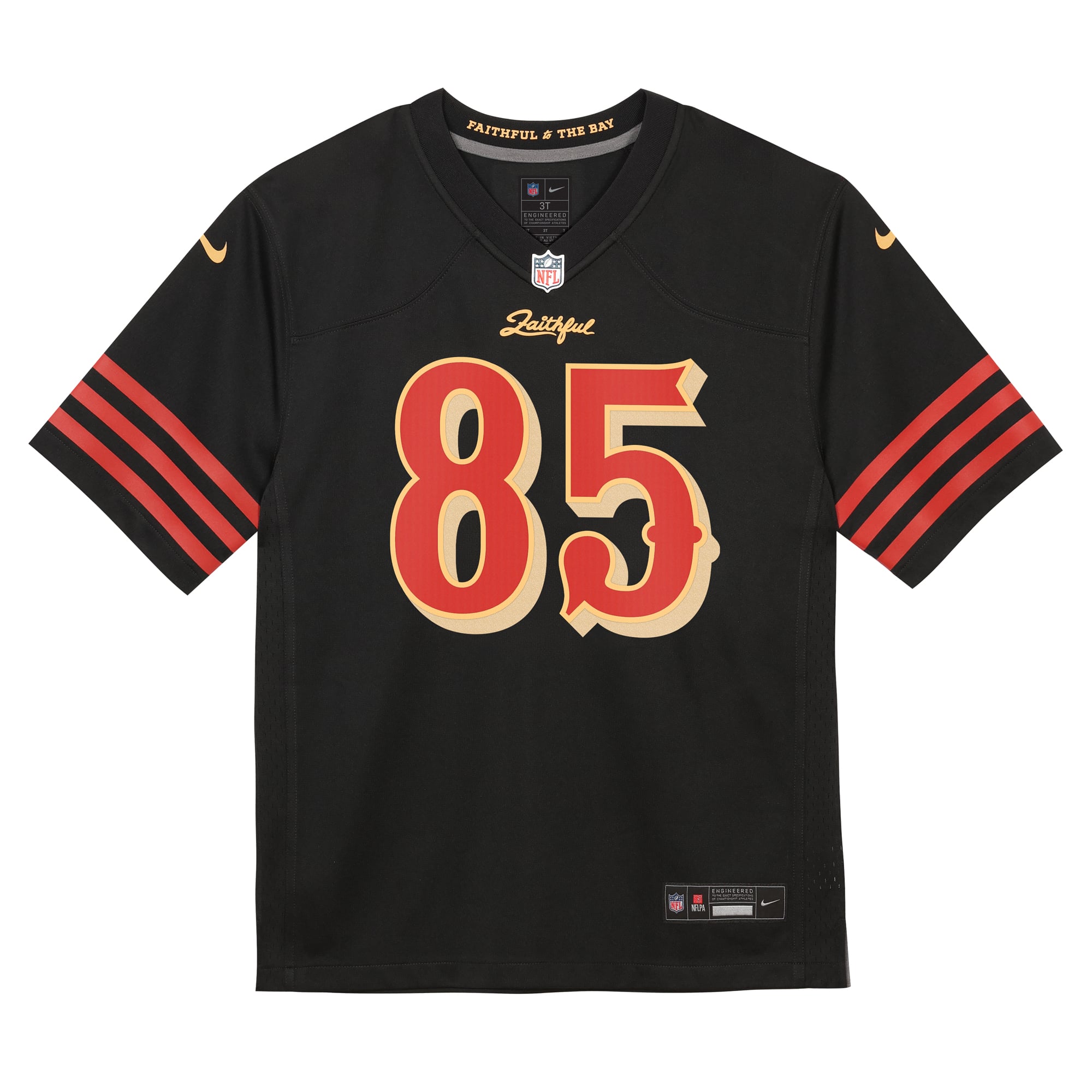 Preschool Nike George Kittle Black San Francisco 49ers 2025 Rivalries Collection Game Jersey