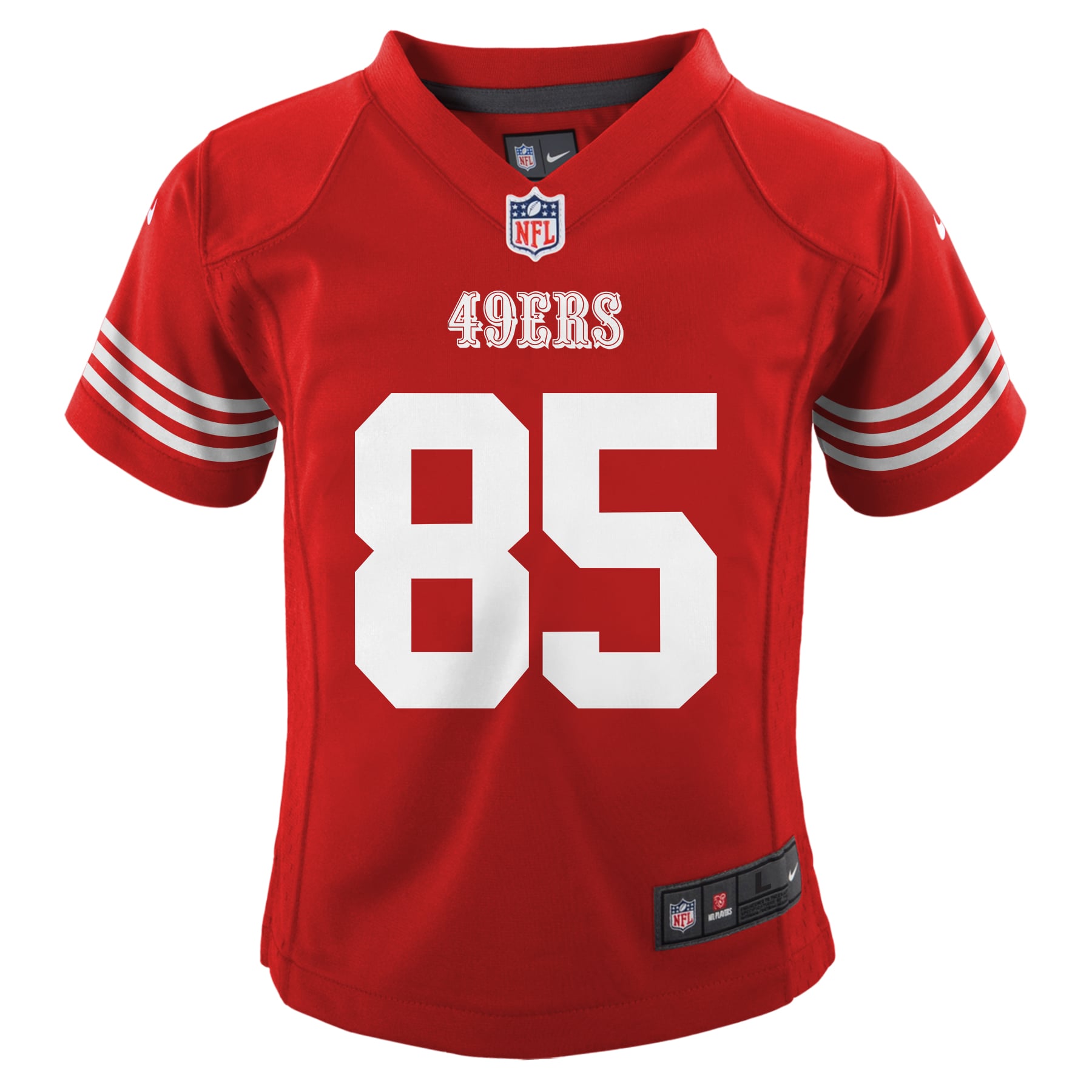 Maillot de match Nike George Kittle Scarlet des San Francisco 49ers pour enfants d'âge préscolaire