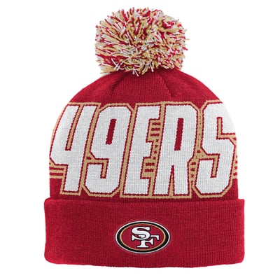 San Francisco 49ers Outerstuff Preschool Cuffed Knit Hat with Pom - Scarlet