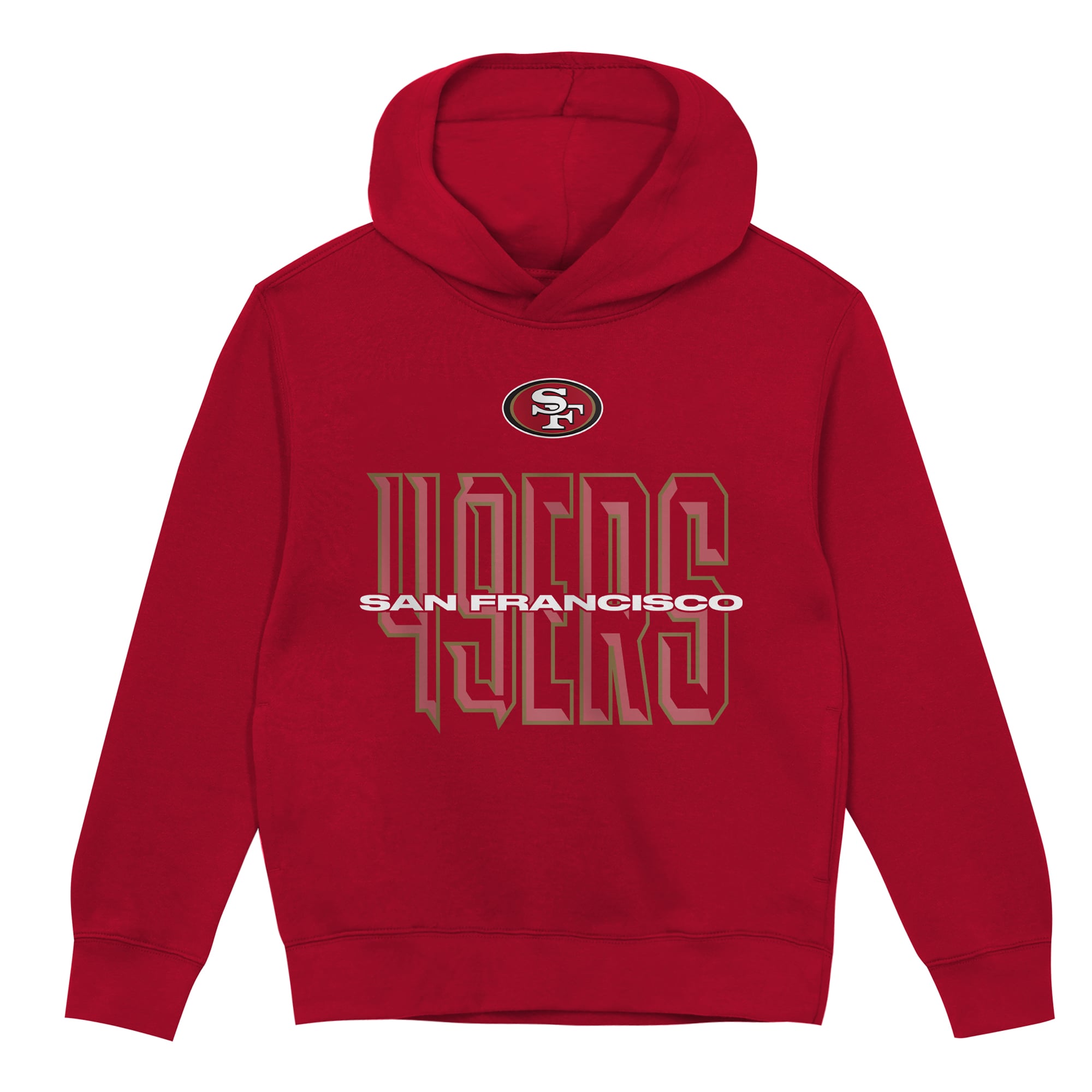 Sweat à capuche polaire Outerstuff rouge écarlate San Francisco 49ers Field General pour enfants d'âge préscolaire