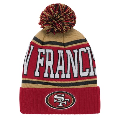 San Francisco 49ers Outerstuff Preschool True Edge Cuffed Knit Hat with Pom - Scarlet