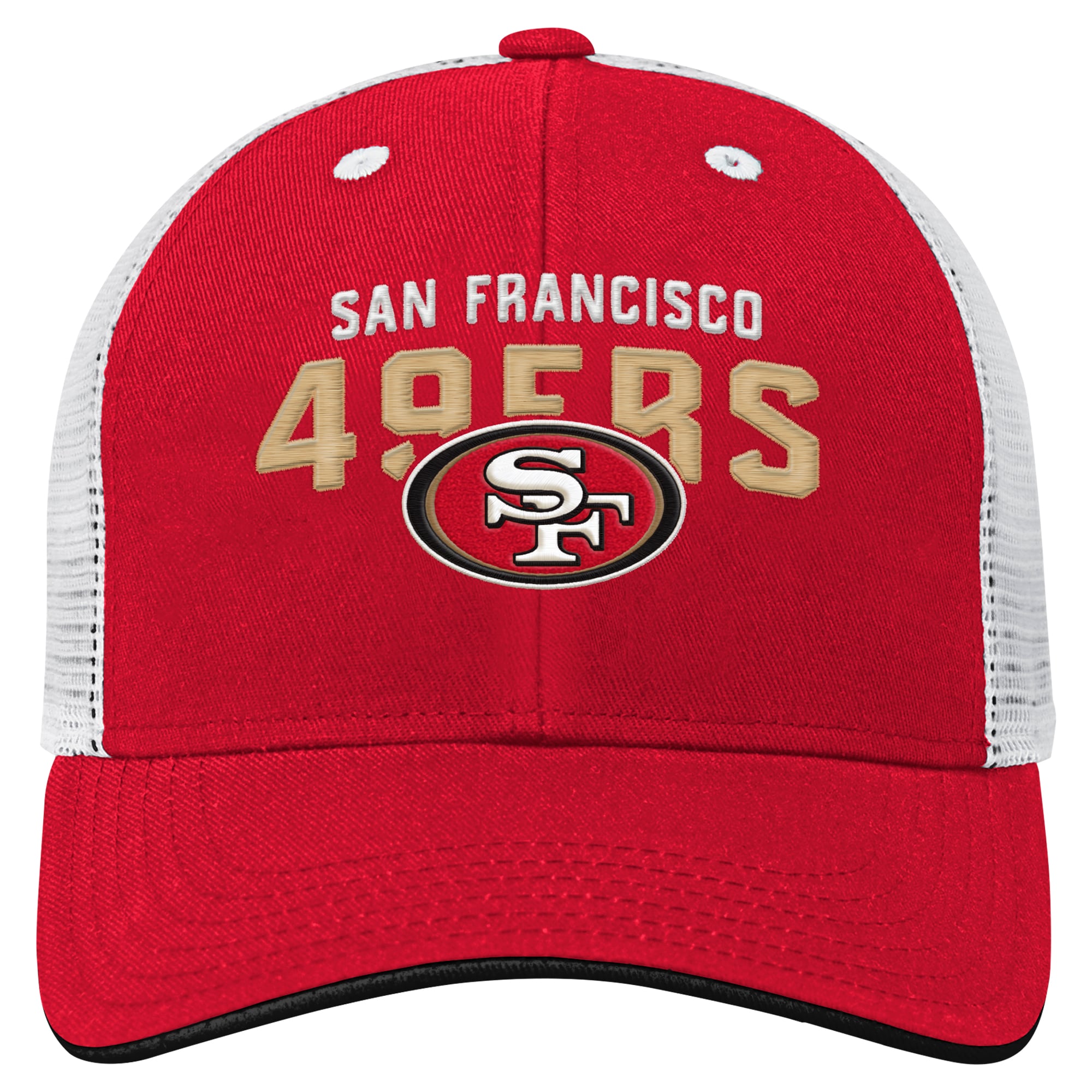 Casquette ajustable San Francisco 49ers Core Lockup rouge écarlate et blanche pour enfants d'âge préscolaire