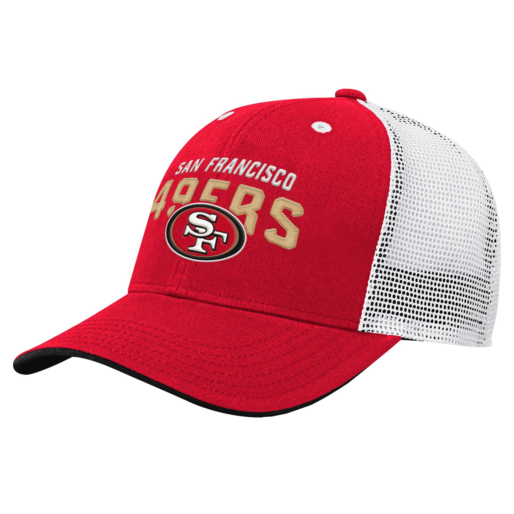 Casquette ajustable San Francisco 49ers Core Lockup rouge écarlate et blanche pour enfants d'âge préscolaire