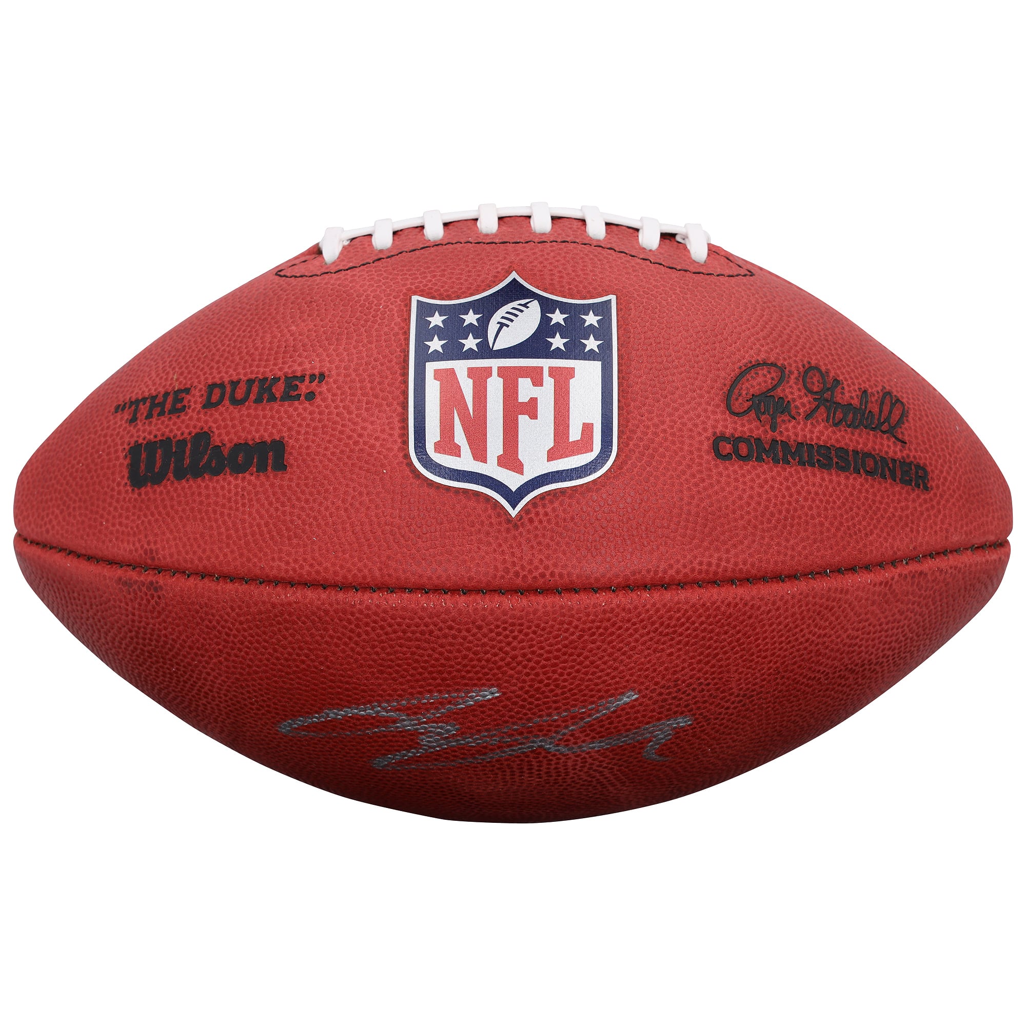 Ballon de football américain Duke Full Color autographié par Ricky Pearsall des 49ers de San Francisco