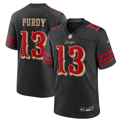 San Francisco 49ers Nike 2025 Rivalries Game Jersey - Black - Brock Purdy - Mens