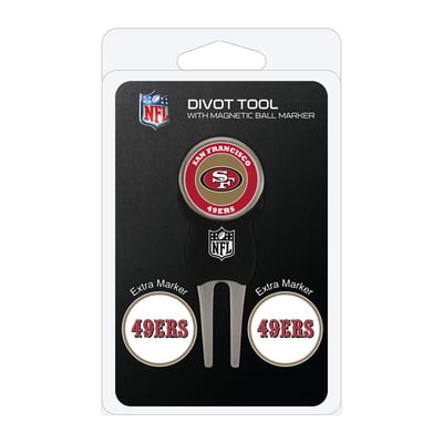 San Francisco 49ers Golf Divot Tool Pack with 3 Magnetic Markers