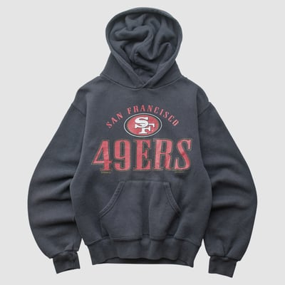 San Francisco 49ers Lee Apparel 1999 Hooded Pullover Sweatshirt - Charcoal - Yth M by Fanatics Real Vintage