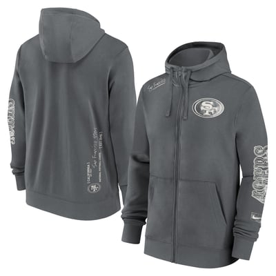 San Francisco 49ers Nike Cotton Full-Zip Fleece Hoodie - Mens