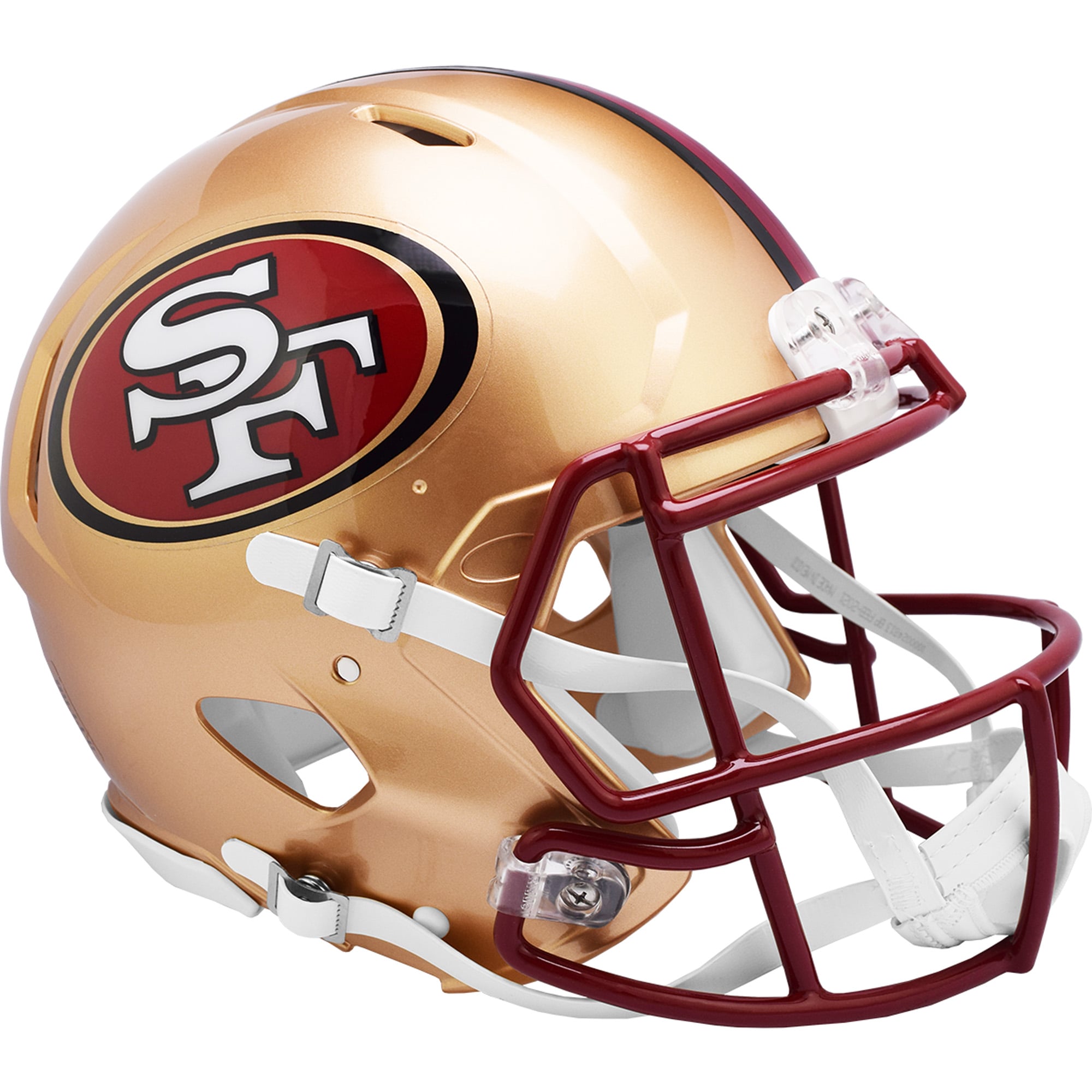 Casque authentique rétro Speed ​​Throwback des 49ers de San Francisco (Riddell, 1996-2008)