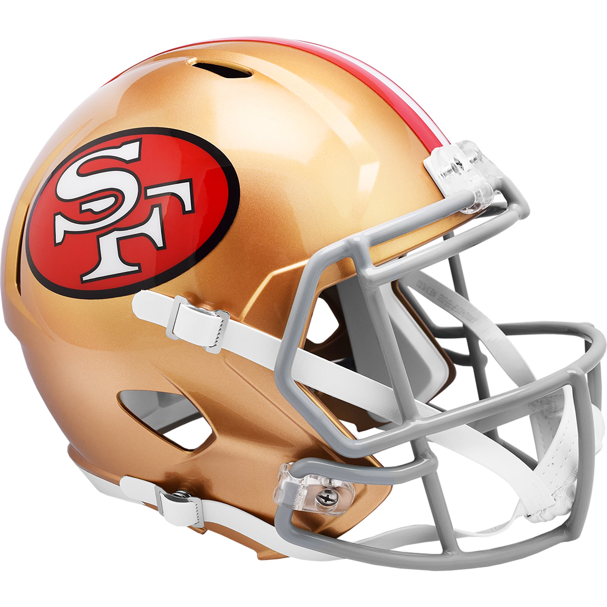 Casque réplique taille réelle de la collection rétro Riddell des 49ers de San Francisco (1964-1995)