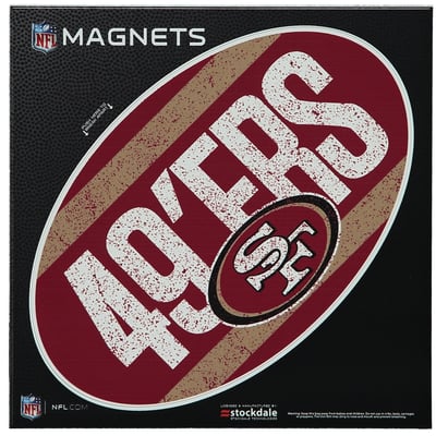 San Francisco 49ers Vintage 6" x 6" Oval Full Color Magnet