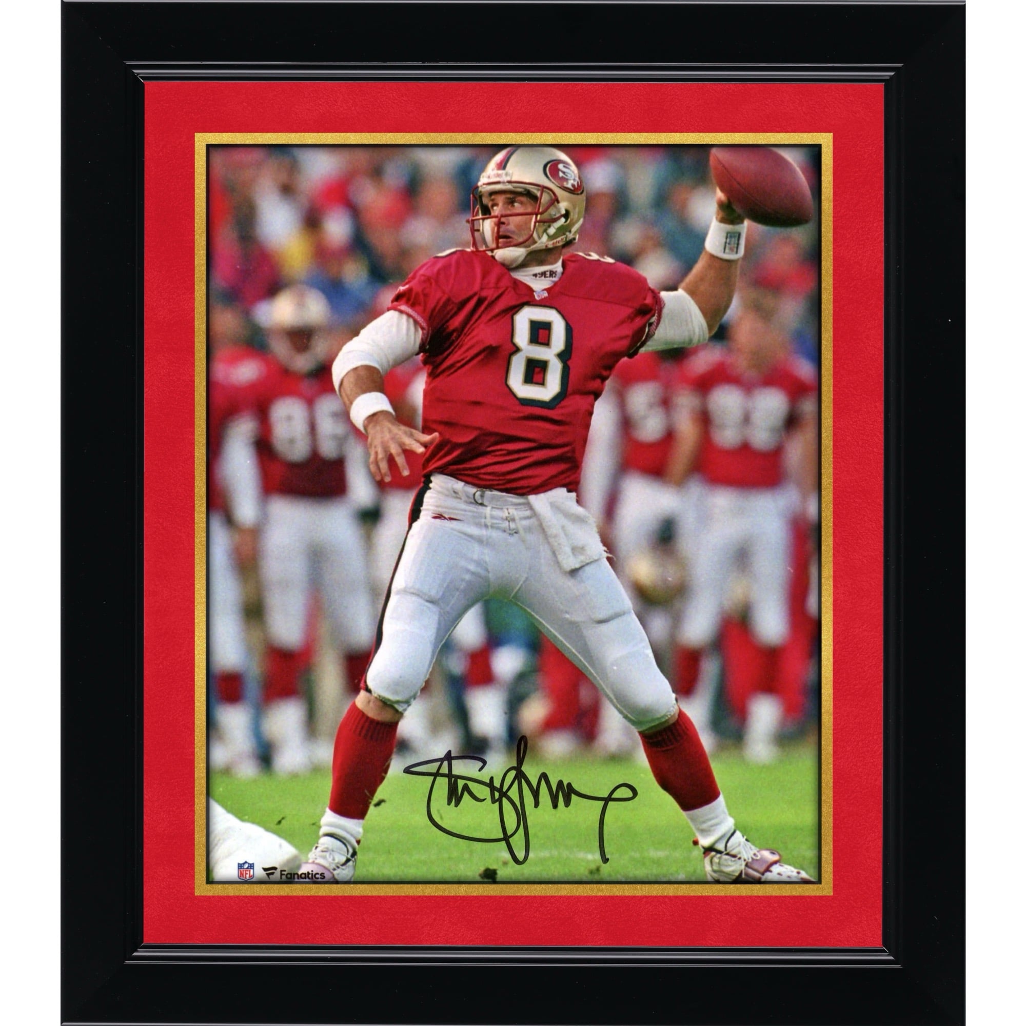 Steve Young San Francisco 49ers Autographed 8" x 10" Throwing Photograph