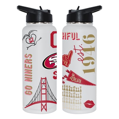 San Francisco 49ers The Memory Company 34oz. Loco Stainless Steel Quencher Bottle