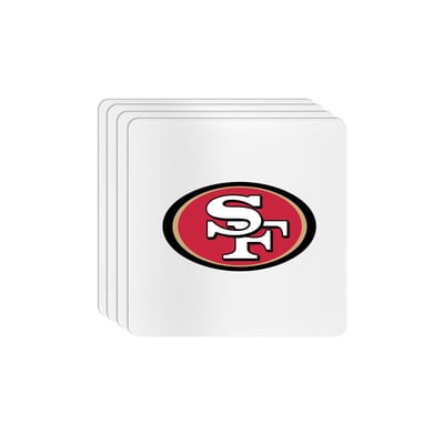 San Francisco 49ers The Memory Company Square Ceramic Coaster Set