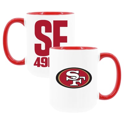 San Francisco 49ers The Memory Company Two-Piece 15oz. Coffee Mug Set