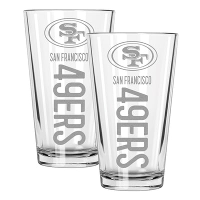 San Francisco 49ers The Memory Company Two-Piece 16oz. Pinnacle Pint Glass Set