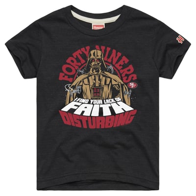  San Francisco 49ers Homage Toddler NFL x Star Wars Dark Side Tri-Blend T-Shirt - Charcoal