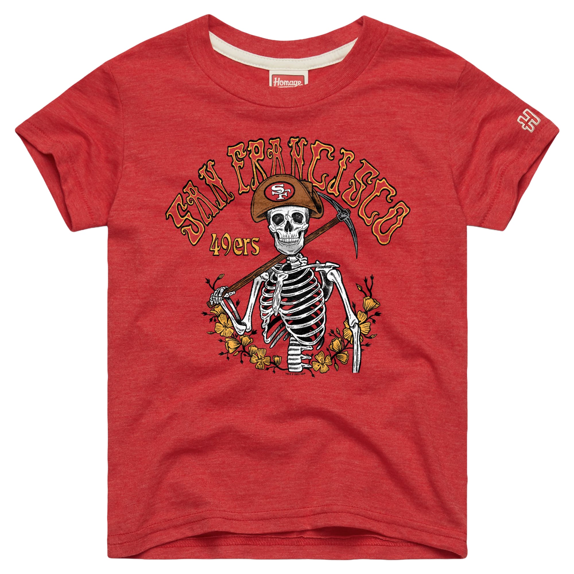 T-shirt pour tout-petit Scarlet San Francisco 49ers NFL x Grateful Dead Tri-Blend