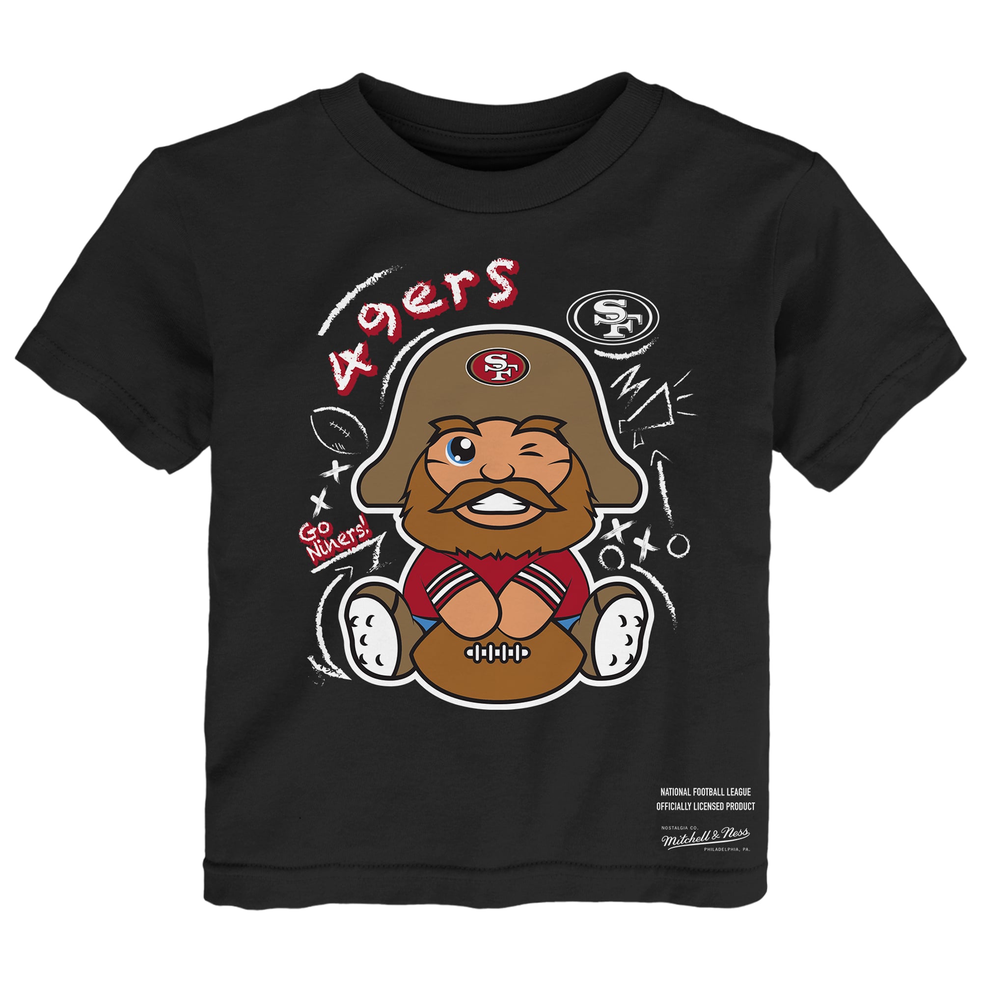 Toddler Mitchell & Ness  Black/Gray San Francisco 49ers Two-Pack Sketched Up T-Shirt Set